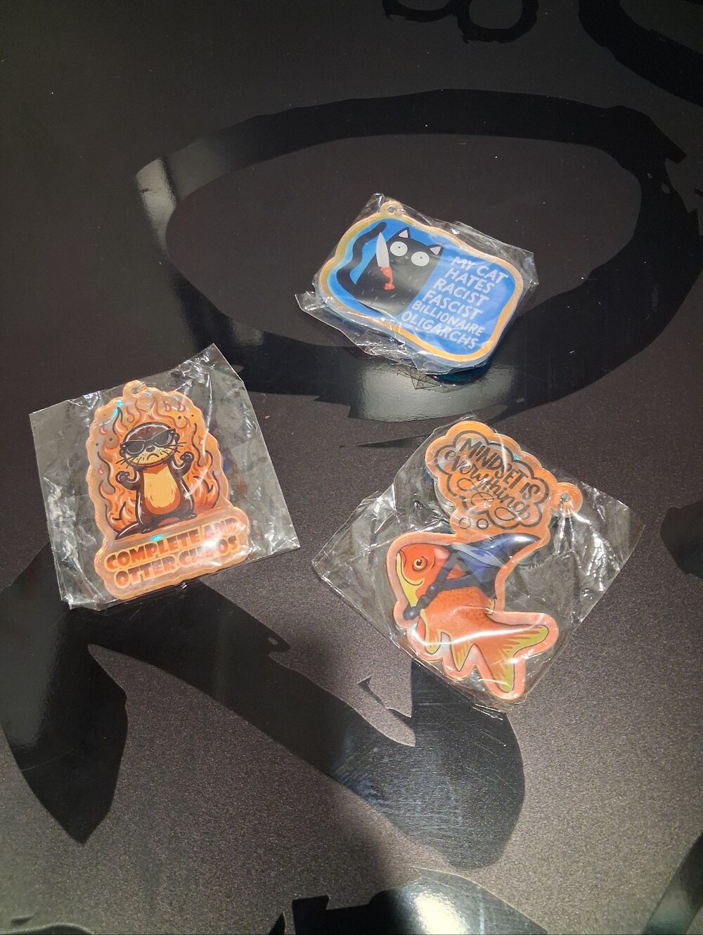 Novelty Orange and Blue Key & Card Holder Pack - Unbranded